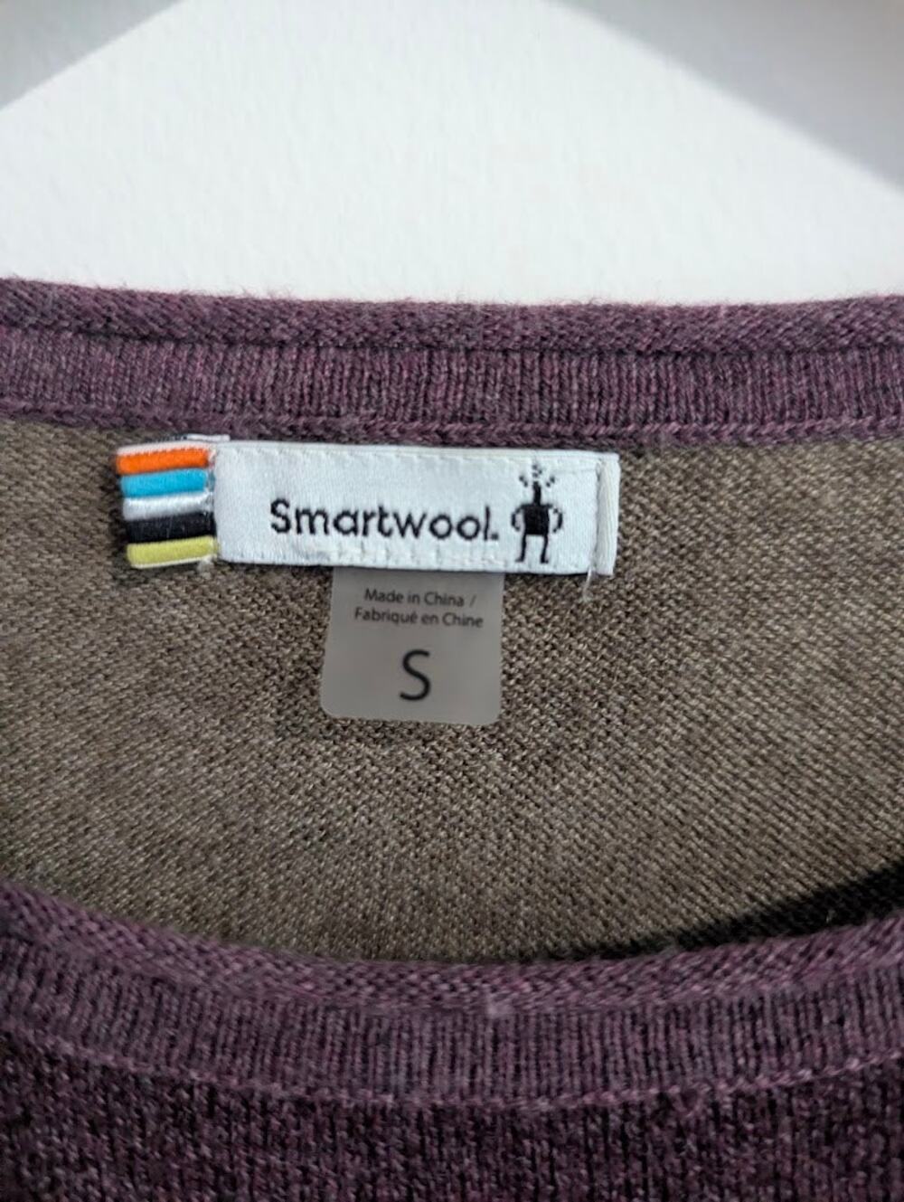 Smartwool Women's Merino Wool Blend Color Block Crewneck Long Sleeve Size S